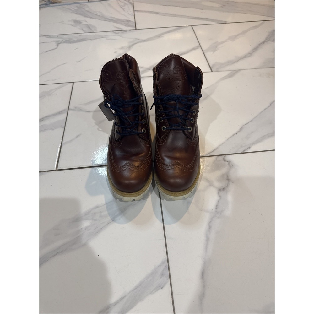 Timberland Men's 6" Inch Brogue Boots Brown Chestnut Limited Edition ‎ Size10 WP